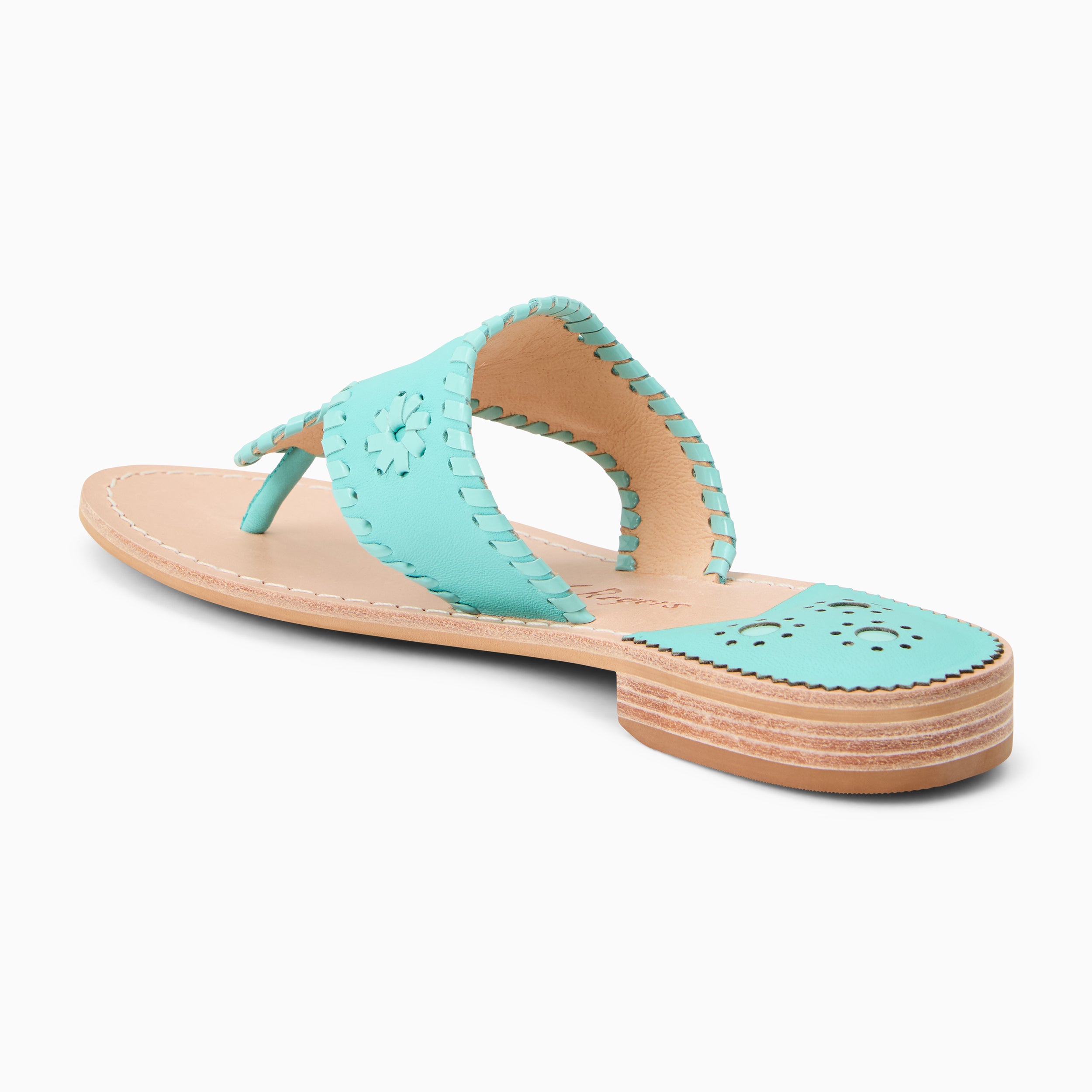 Jacks Flat Sandal - Metallic Nappa