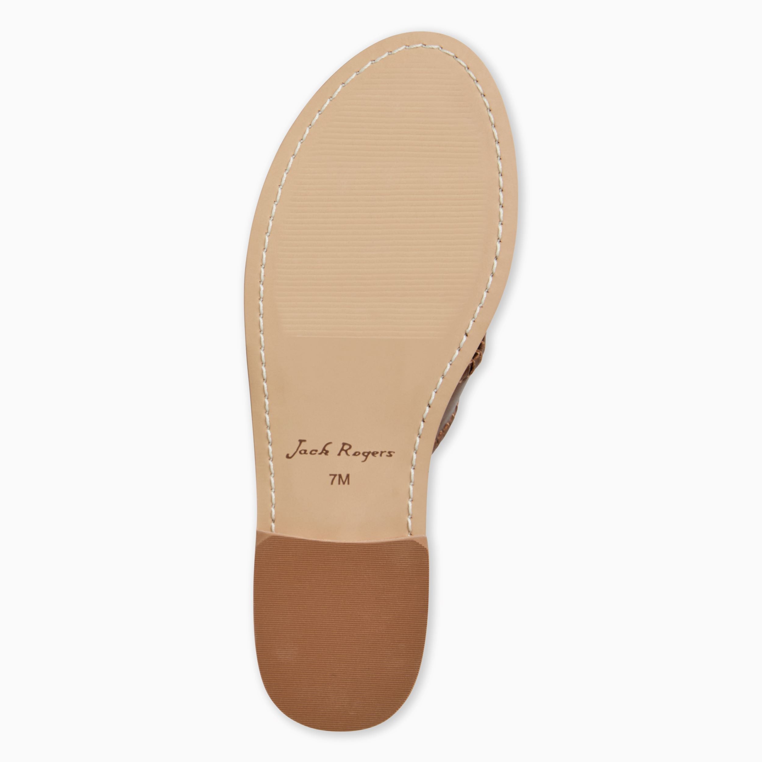 Jacks Flat Sandal - Metallic Nappa