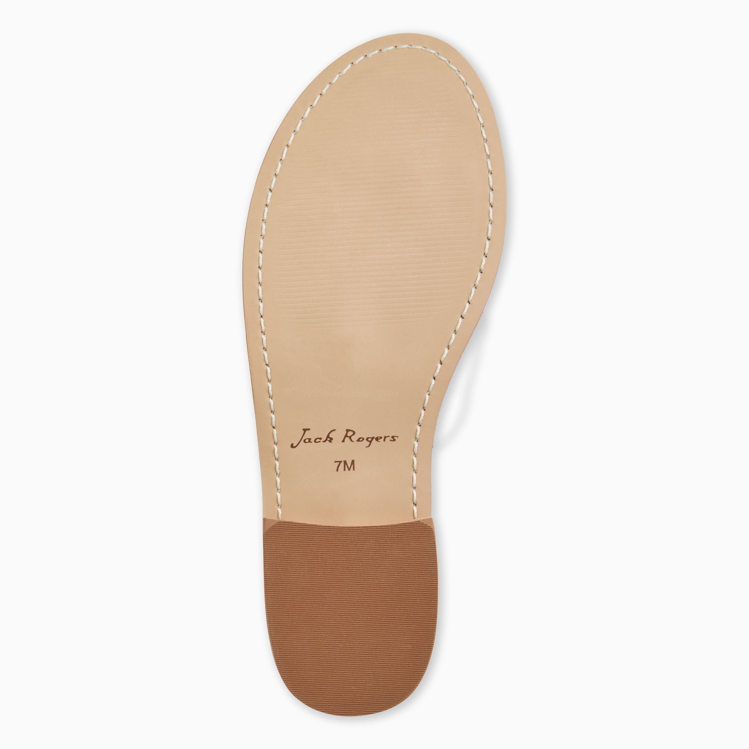 Jacks Flat Sandal - Metallic Nappa