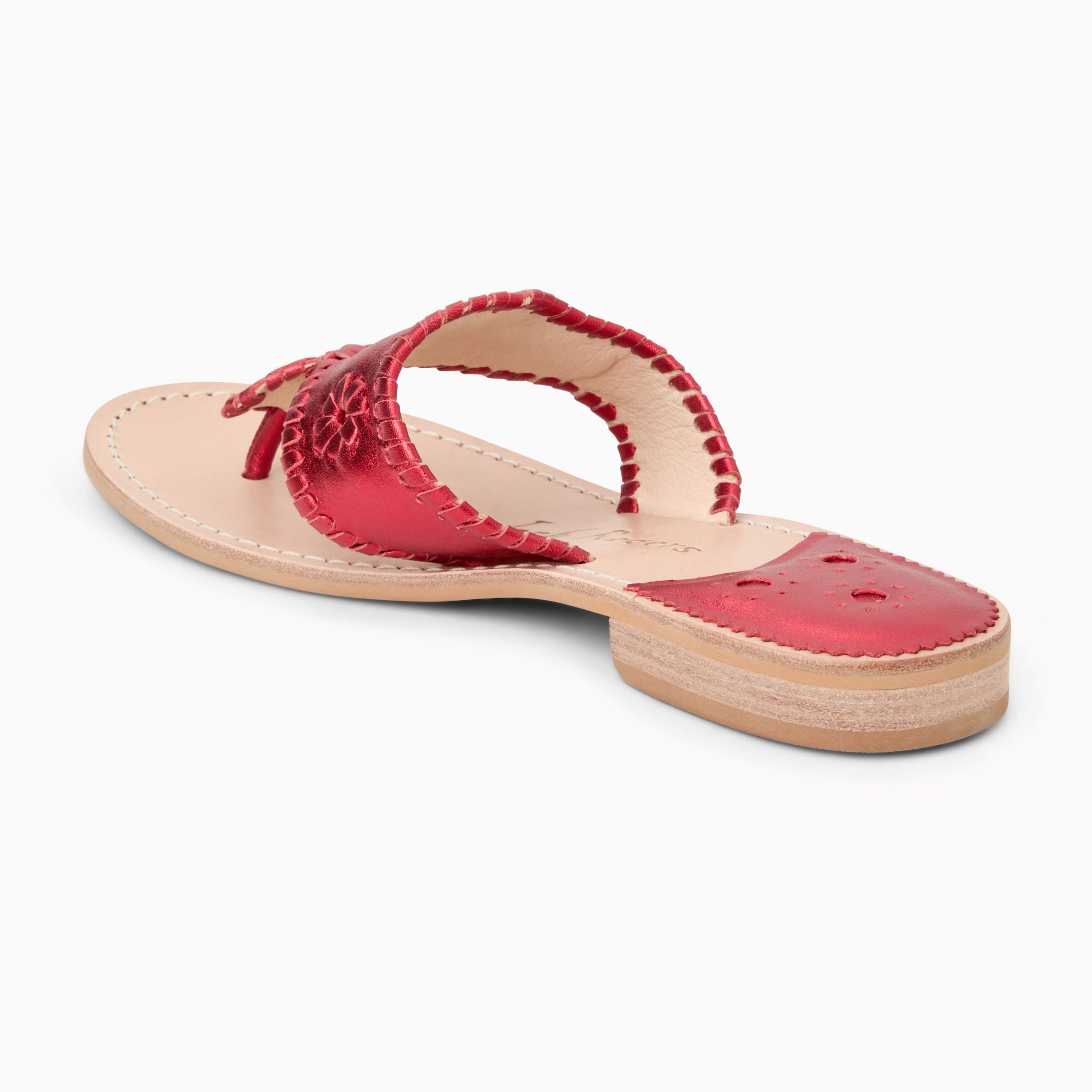Jacks Flat Sandal - Metallic Nappa