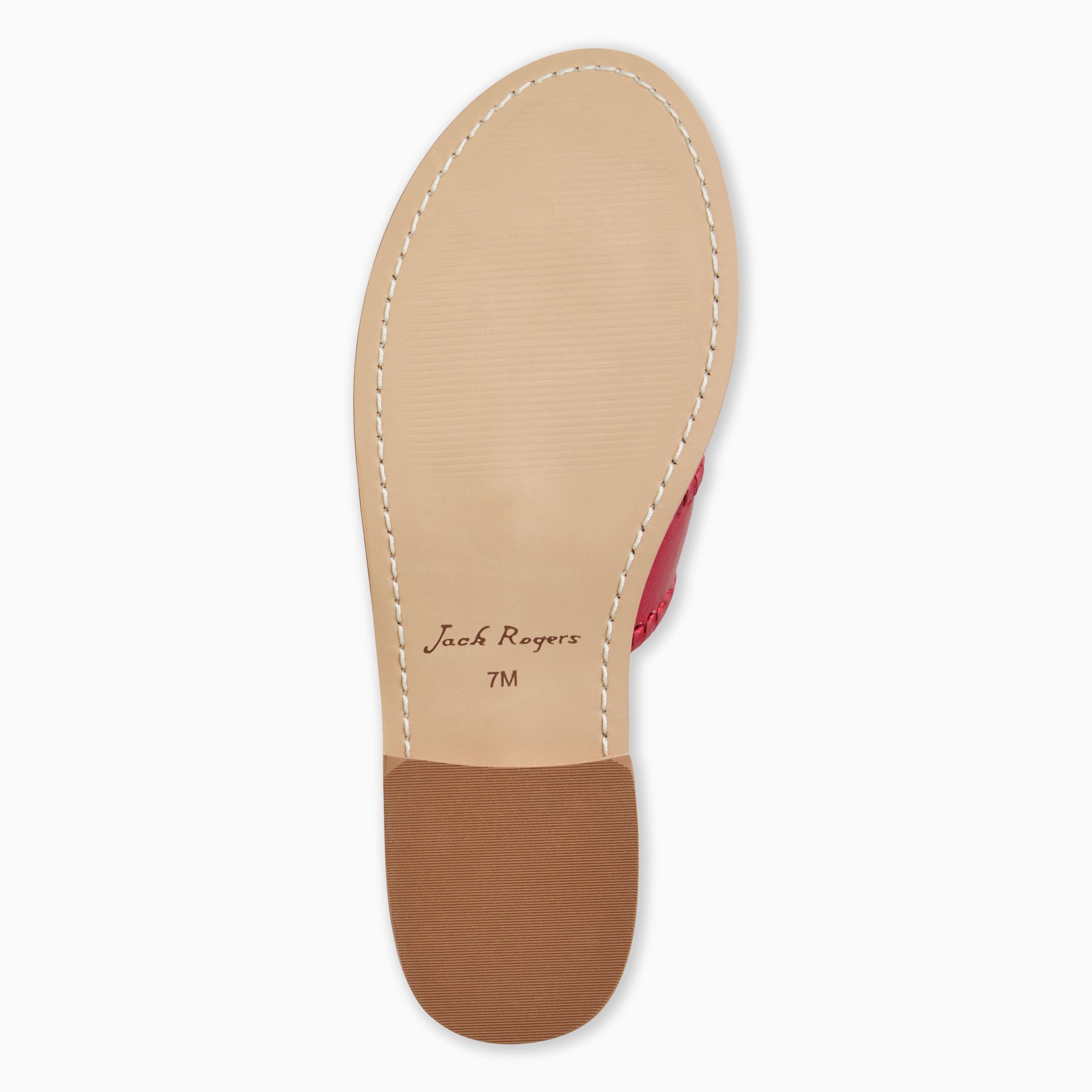 Jacks Flat Sandal - Metallic Nappa
