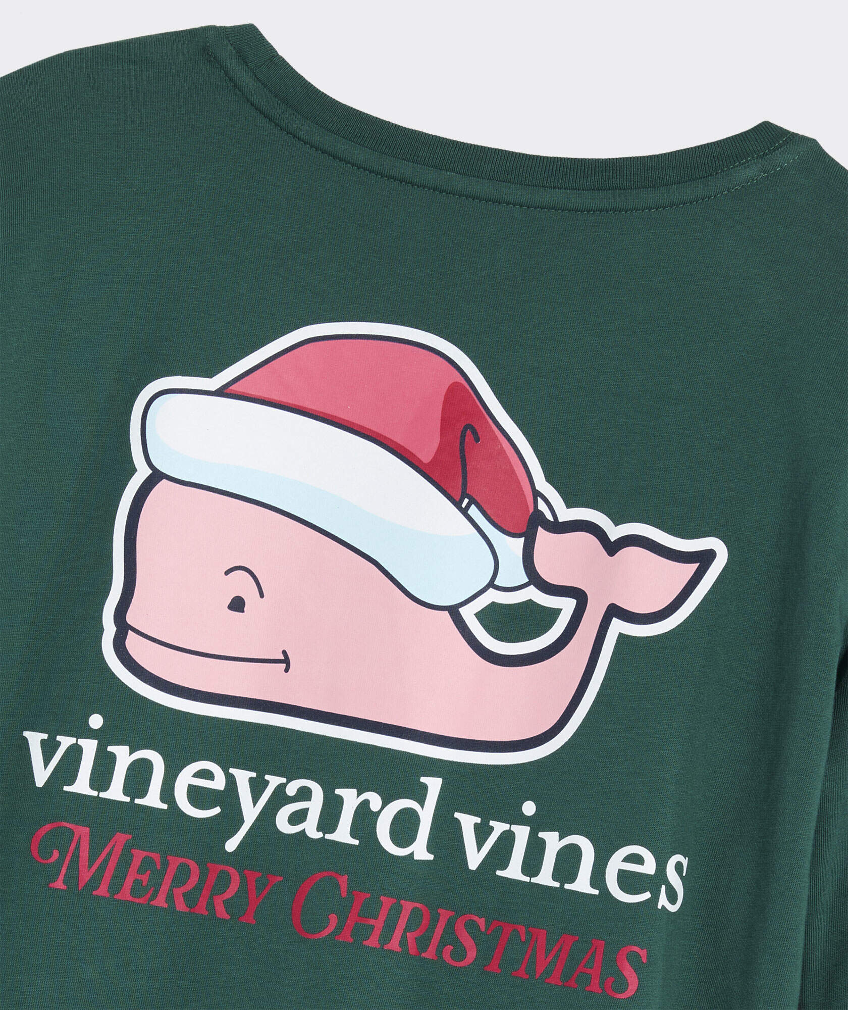 Santa Whale Long-Sleeve Pocket Tee