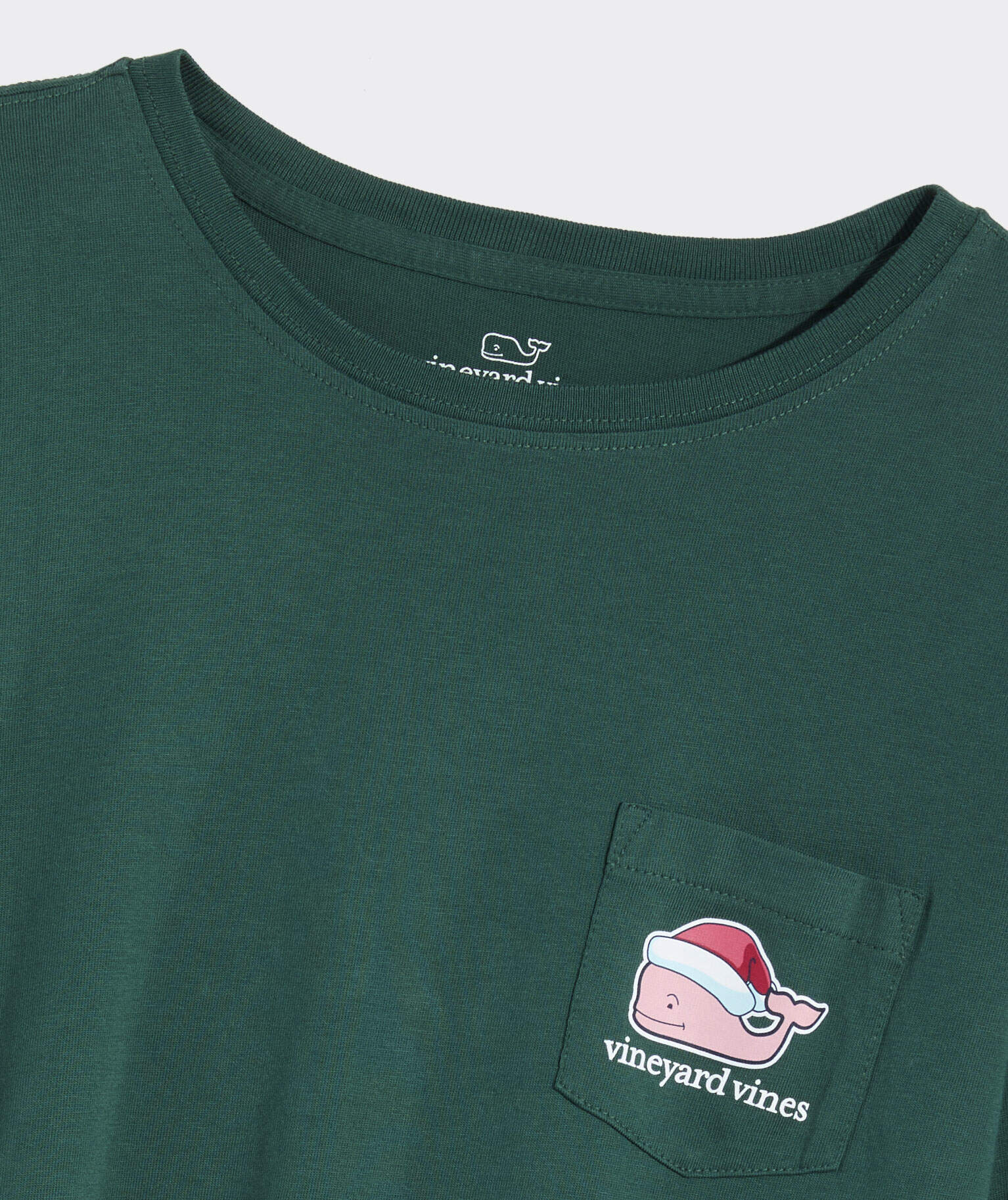 Santa Whale Long-Sleeve Pocket Tee
