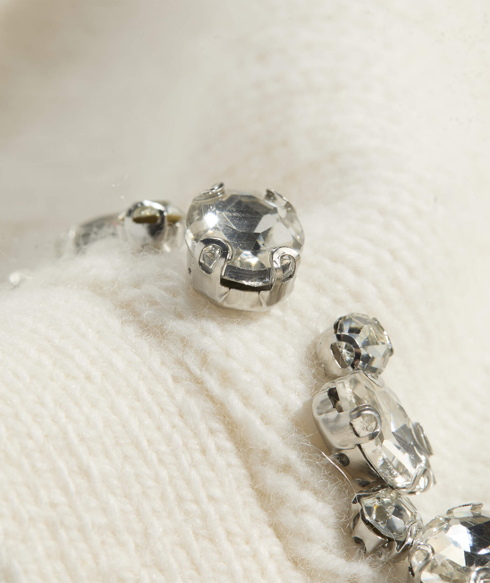 Rhinestone Embellished Sweater