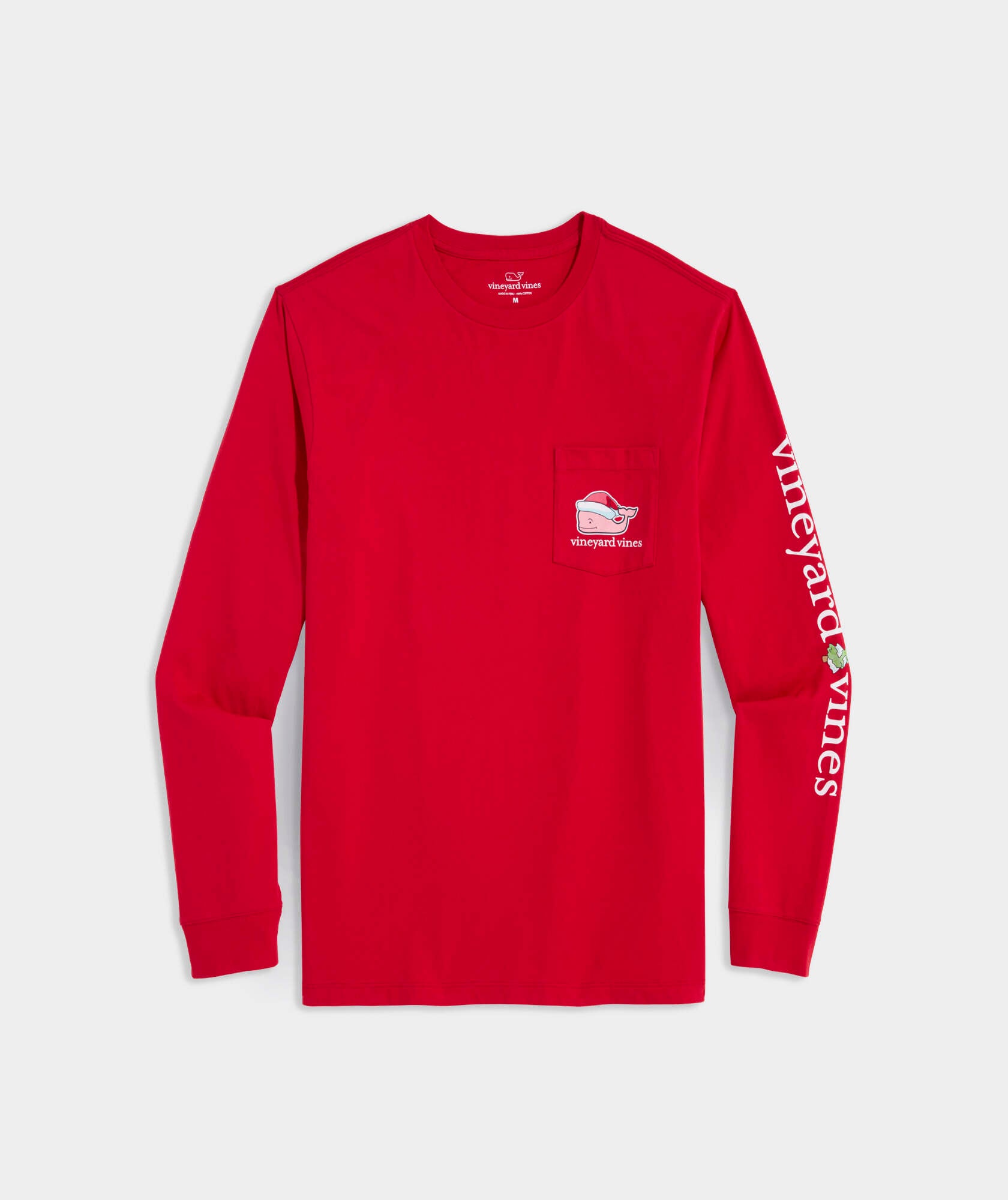 Santa Whale Long-Sleeve Pocket Tee