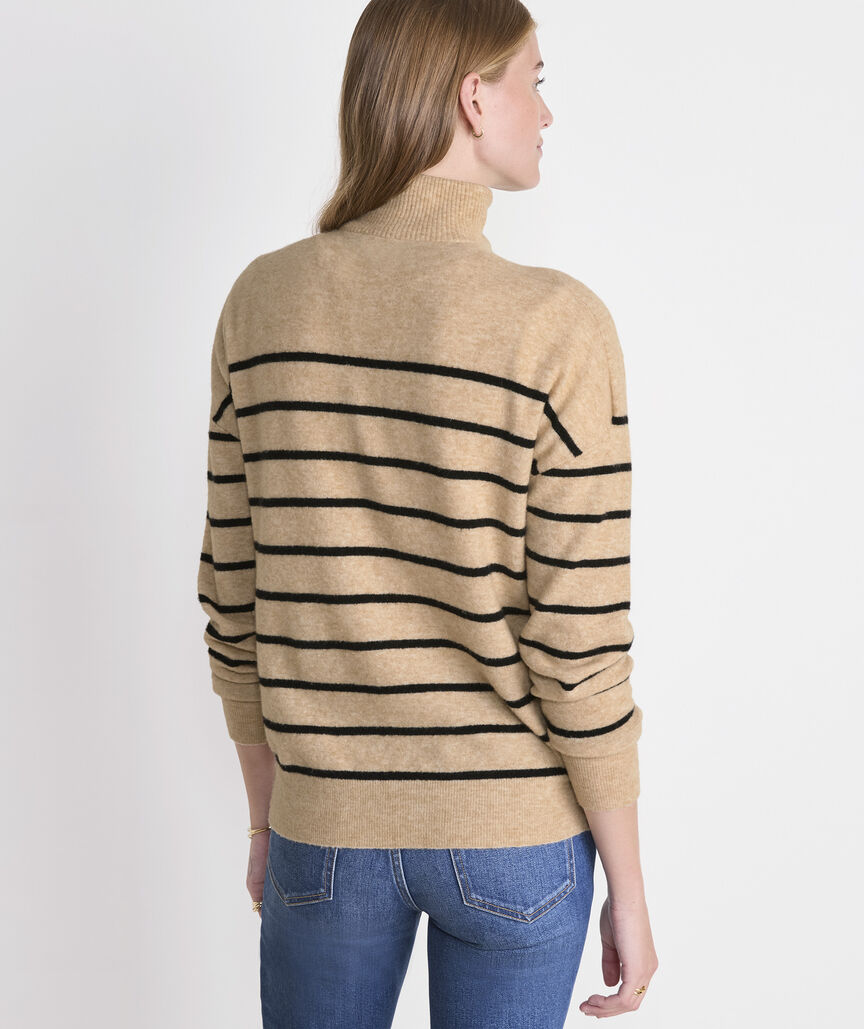 Breton Stripe Half-Zip Sweater