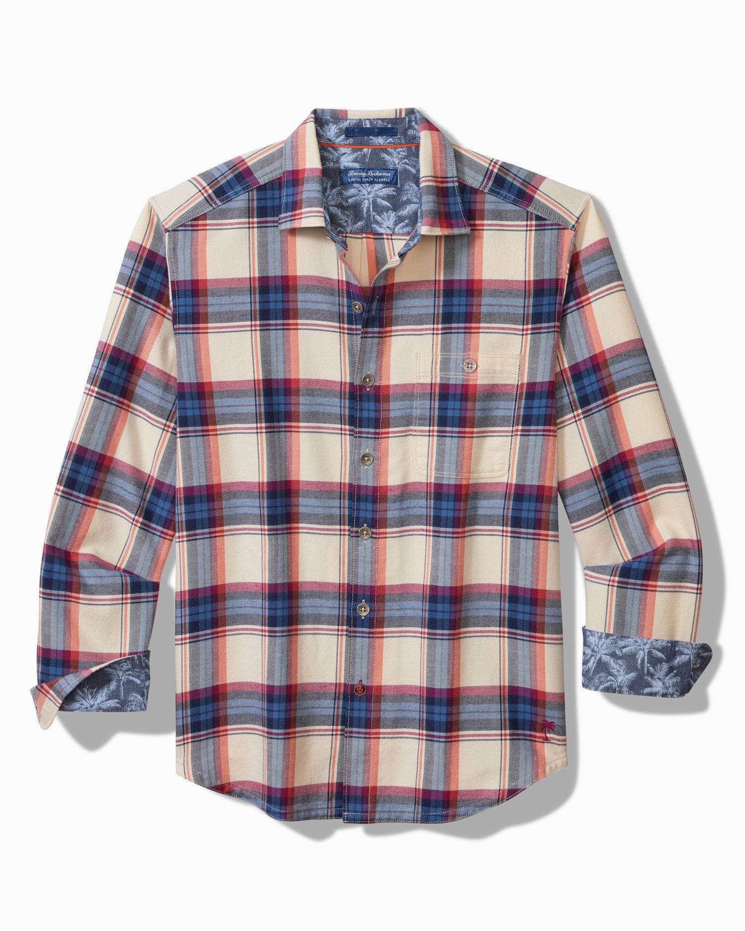 Canyon Beach Window Pane Stretch Flannel Shirt