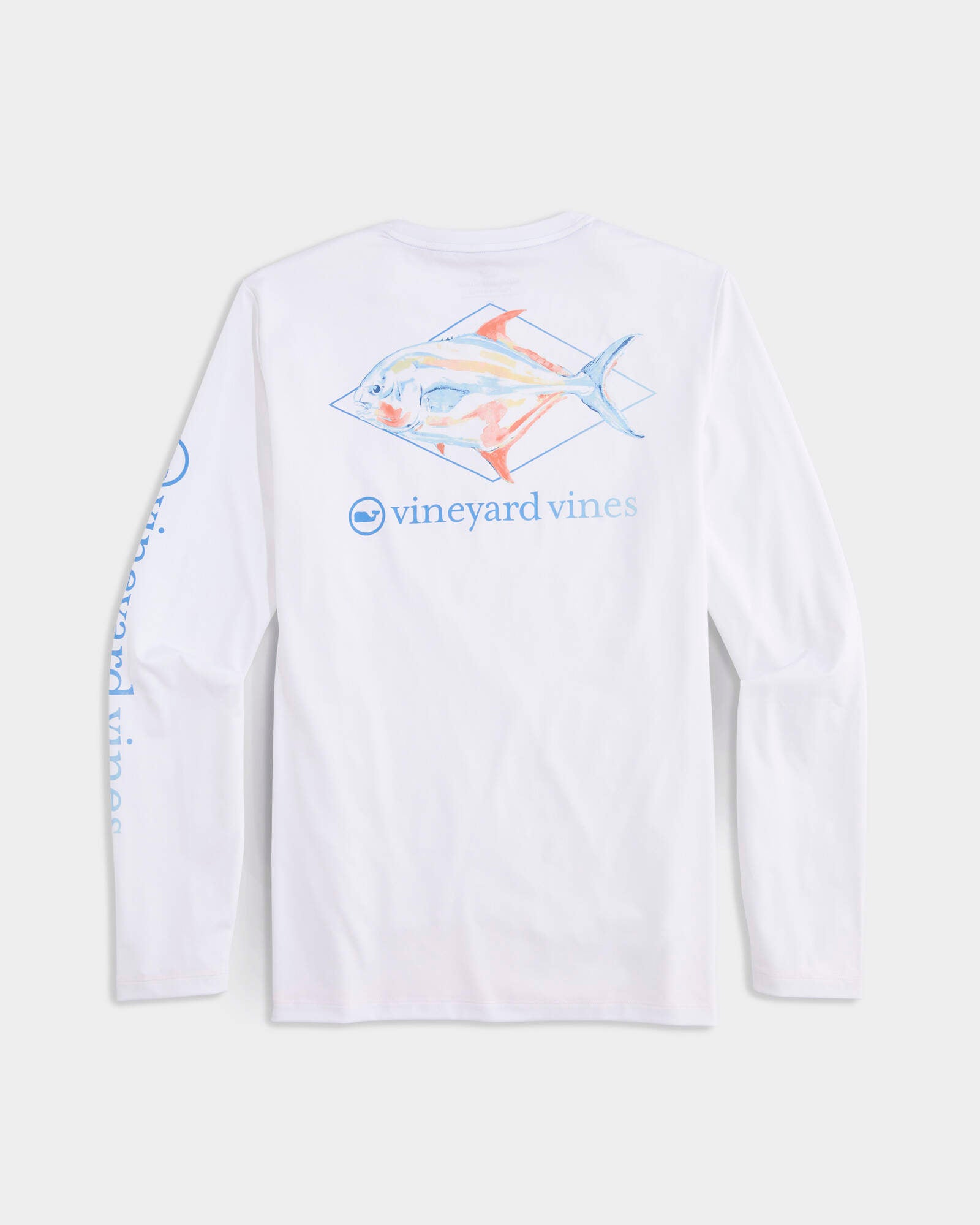 Painted Permit Fish Long-Sleeve Harbor Performance Tee
