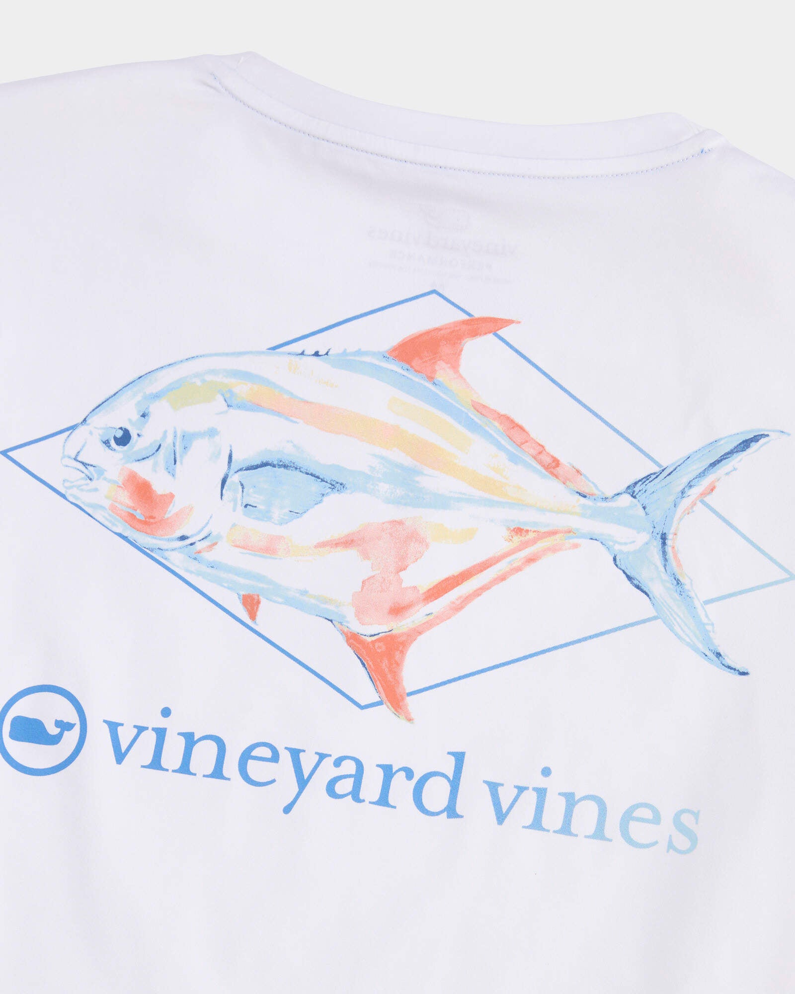 Painted Permit Fish Long-Sleeve Harbor Performance Tee