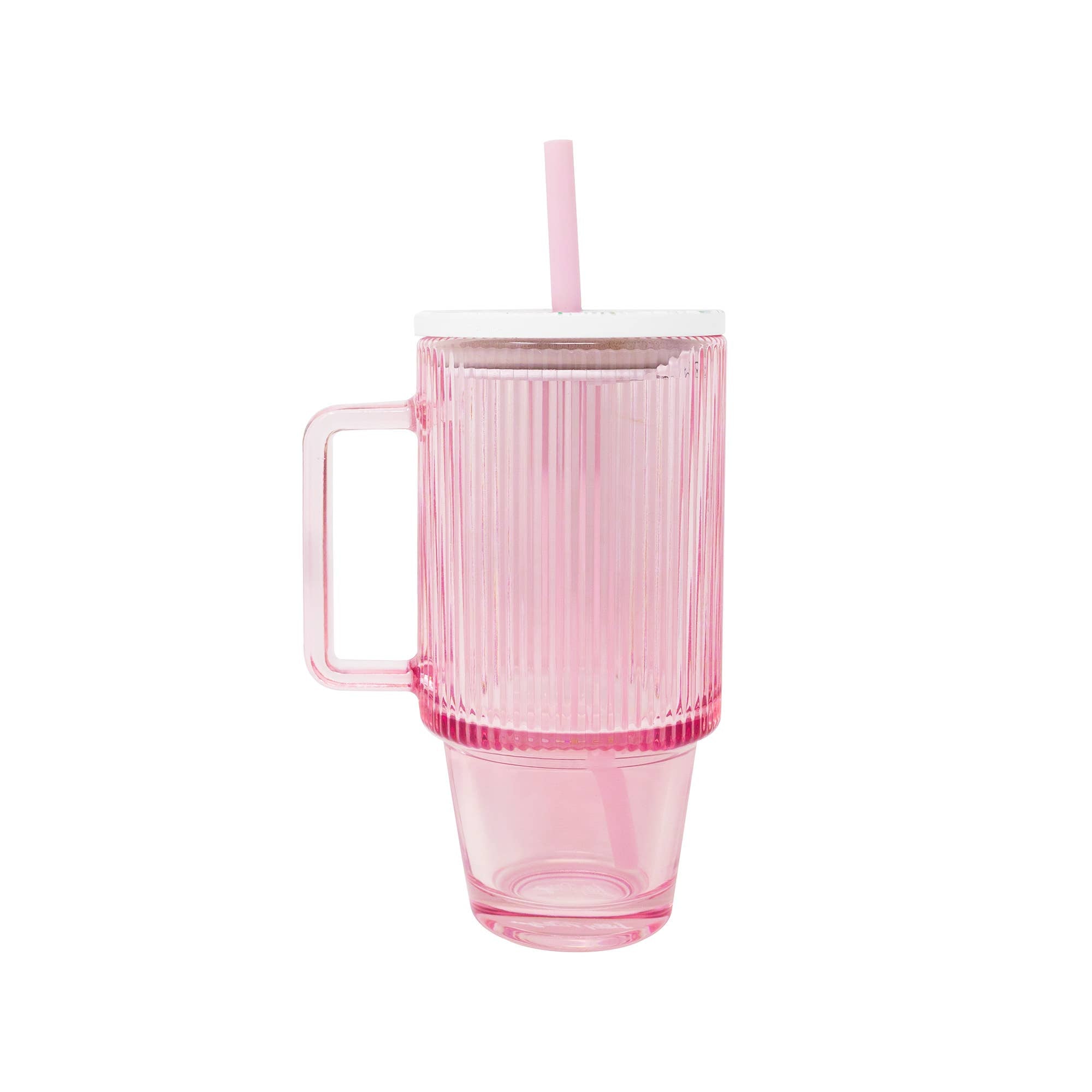 Glass Tumbler with Straw, Lilly Garden Home