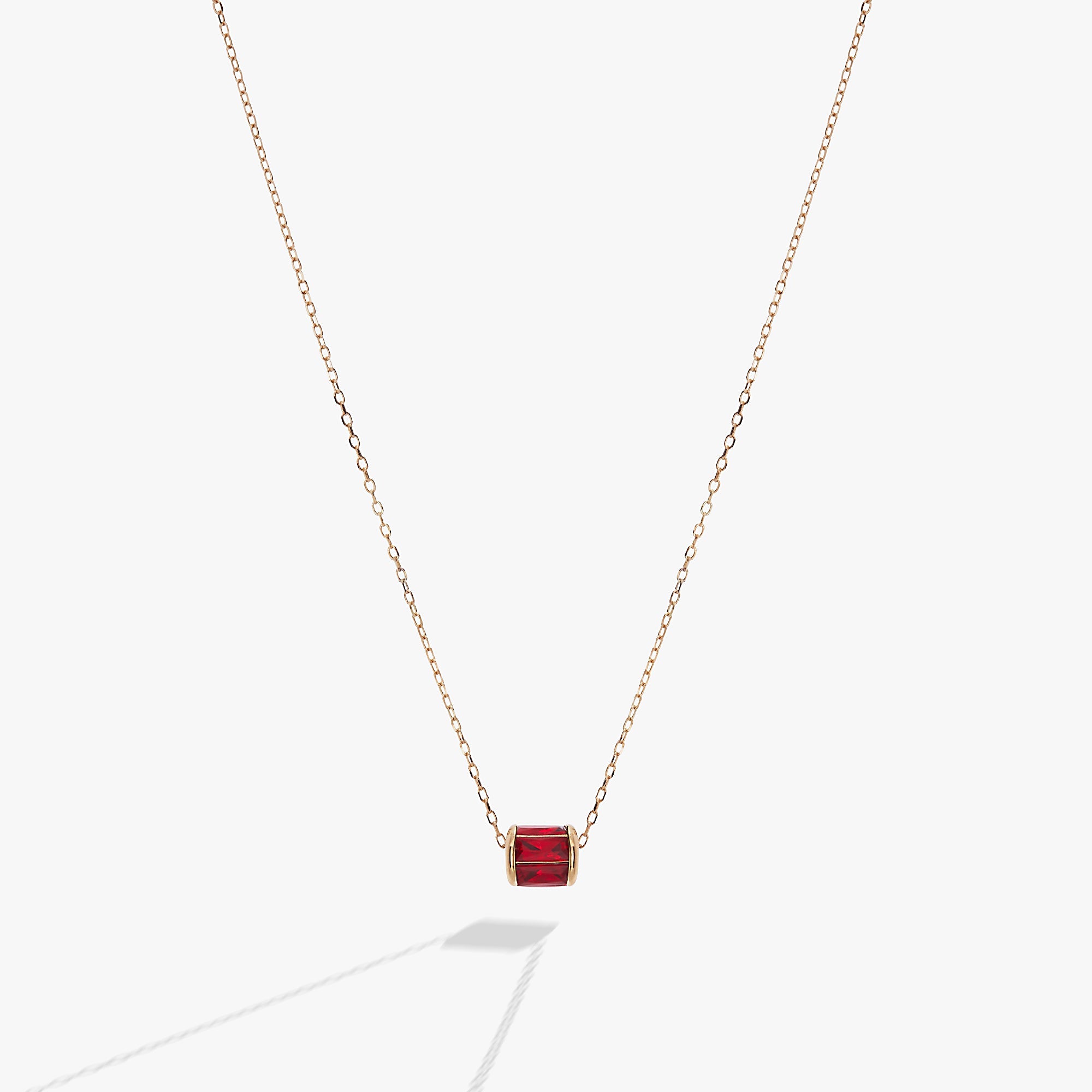 July Birthstone Precious Pendant Necklace