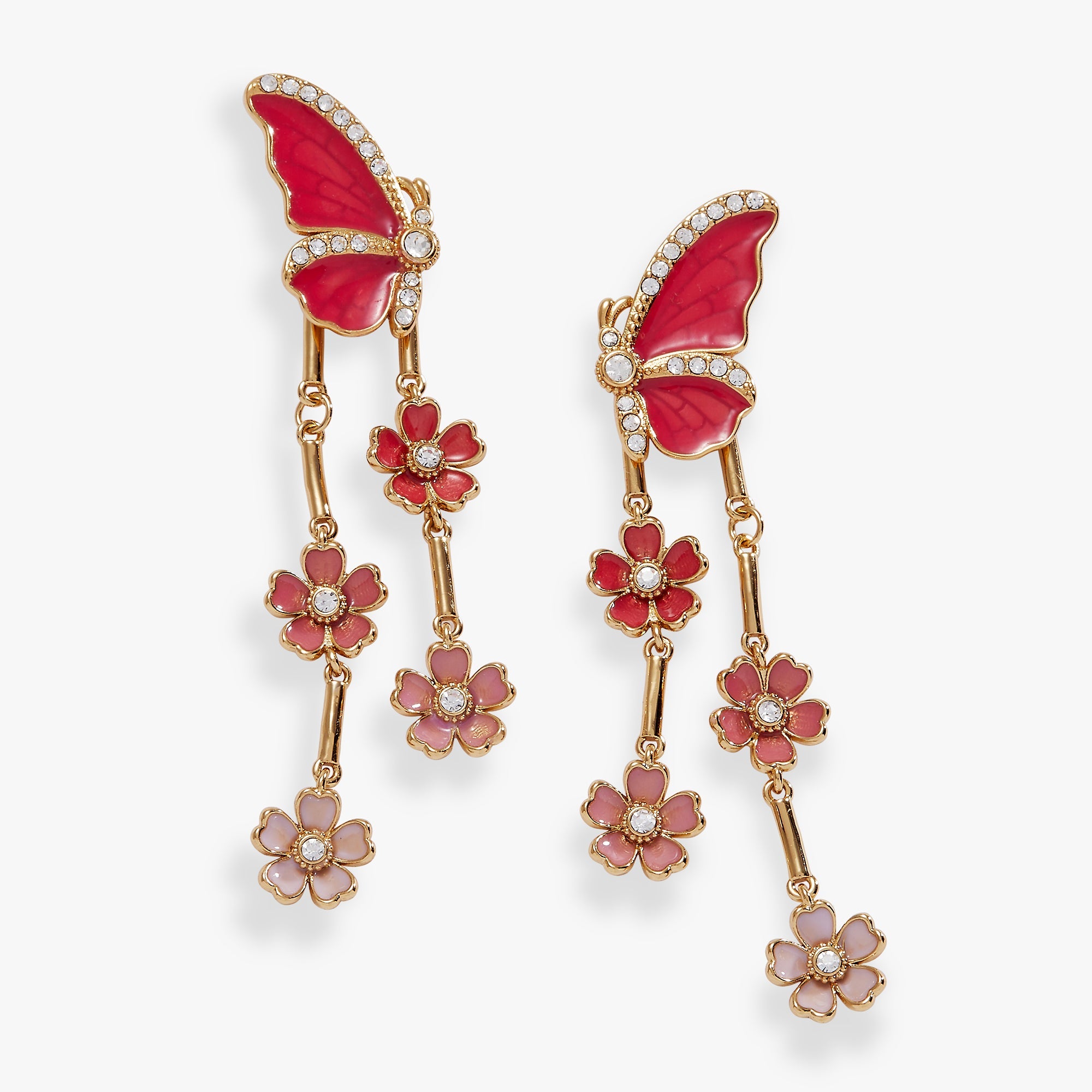 New York Botanical Garden 2-in-1 Butterfly Statement Earrings