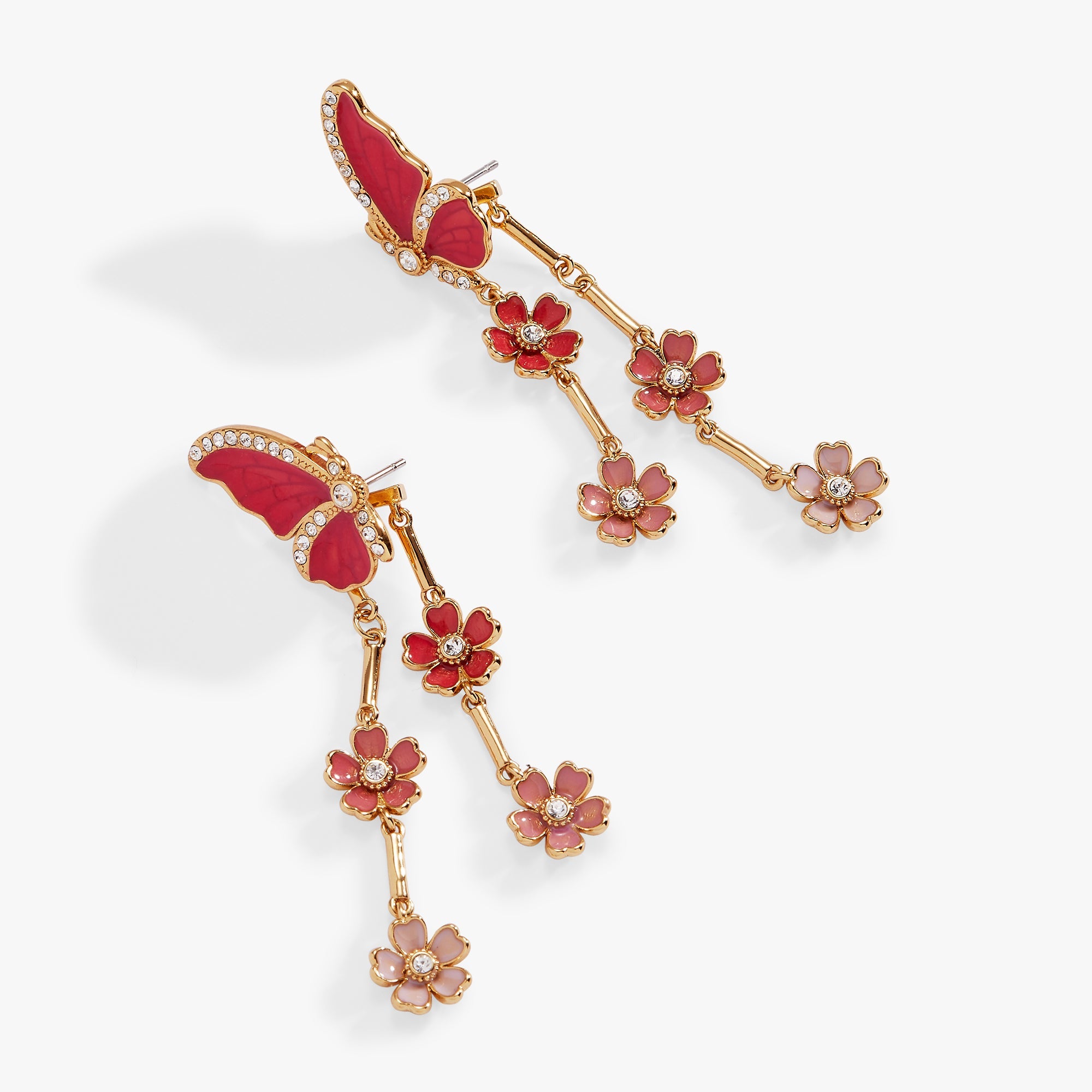 New York Botanical Garden 2-in-1 Butterfly Statement Earrings