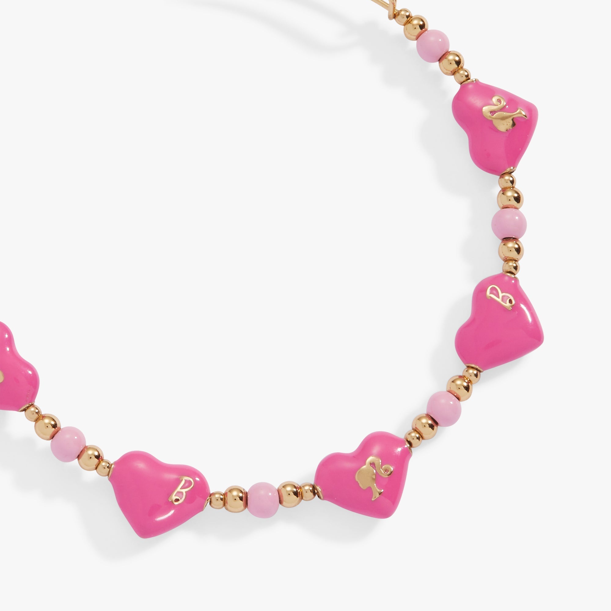Barbie Logo Heart Beaded Bangle