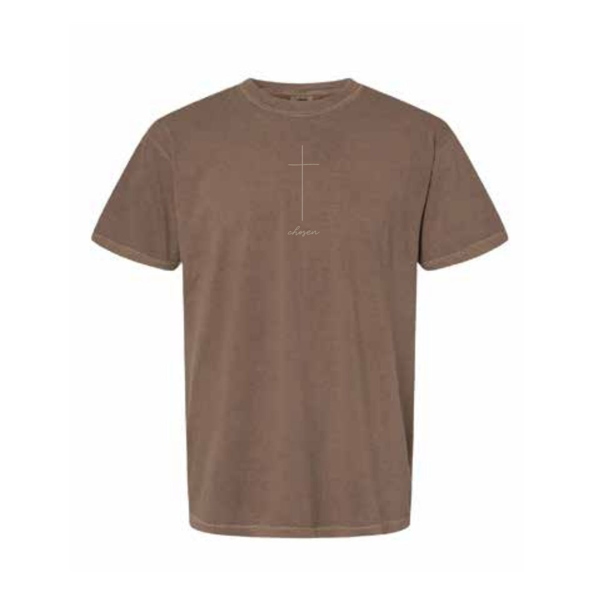 Chosen Cross Tee in Espresso Brown - front