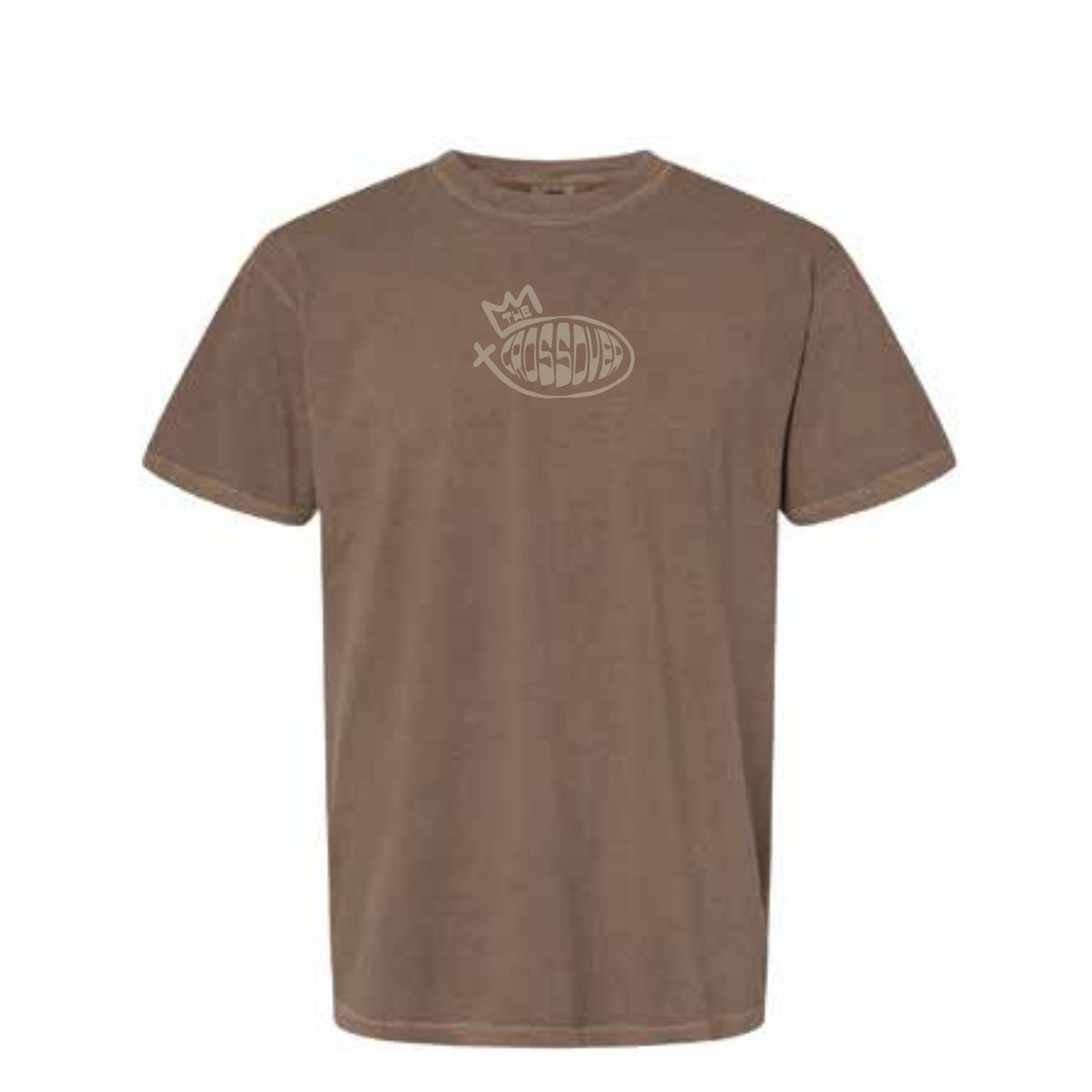 The Crossover Logo Tee in Espresso Brown - front