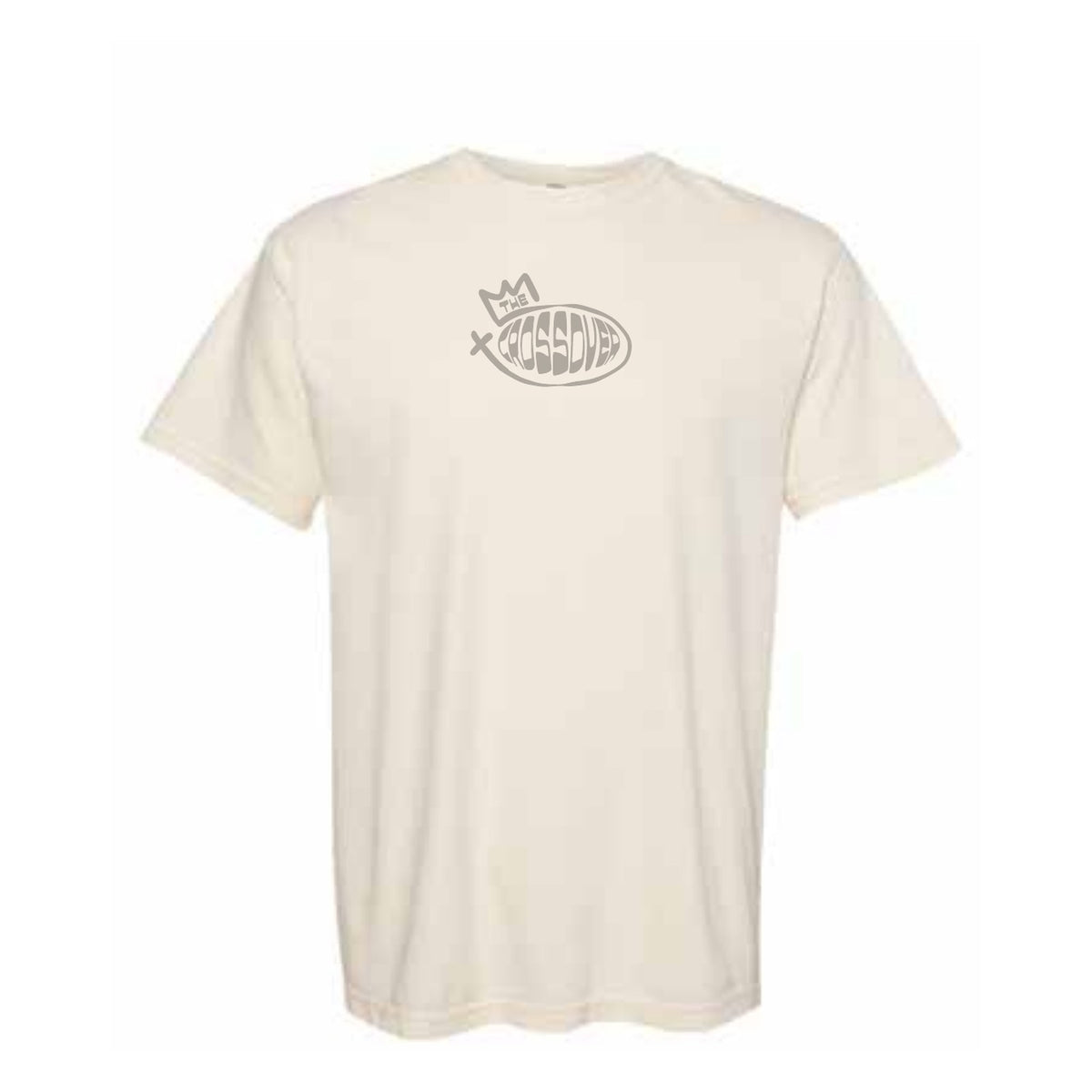 The Crossover Logo Tee in Ivory - front