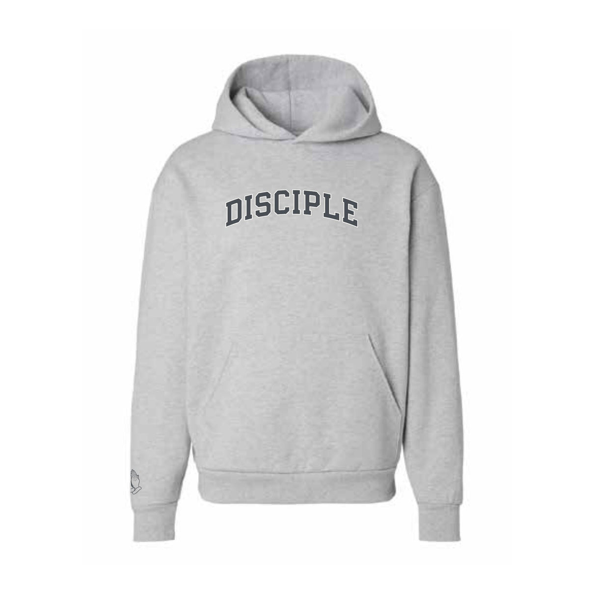 Disciple Hoodie in Grey Heather - front