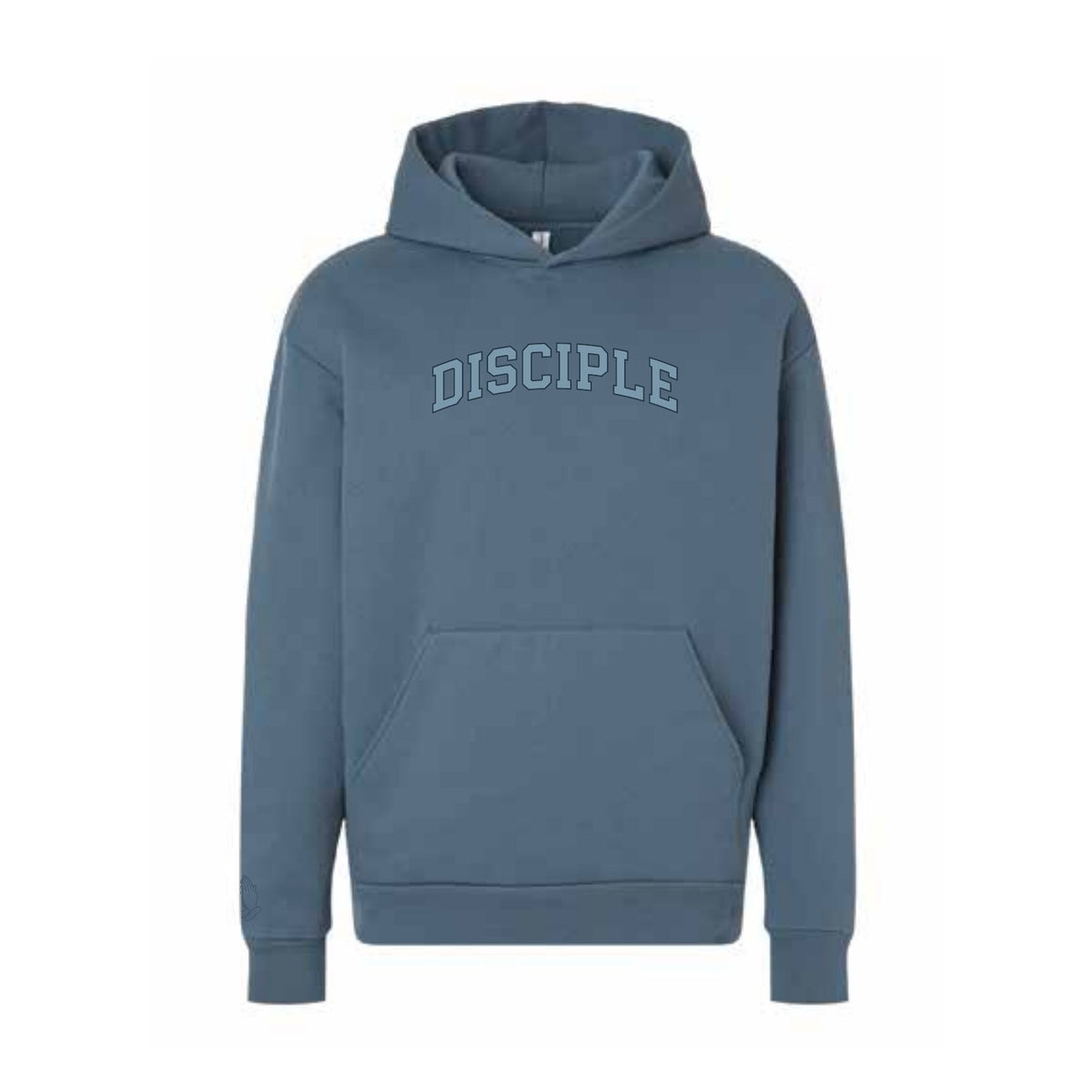 Disciple Hoodie in Storm Blue - front