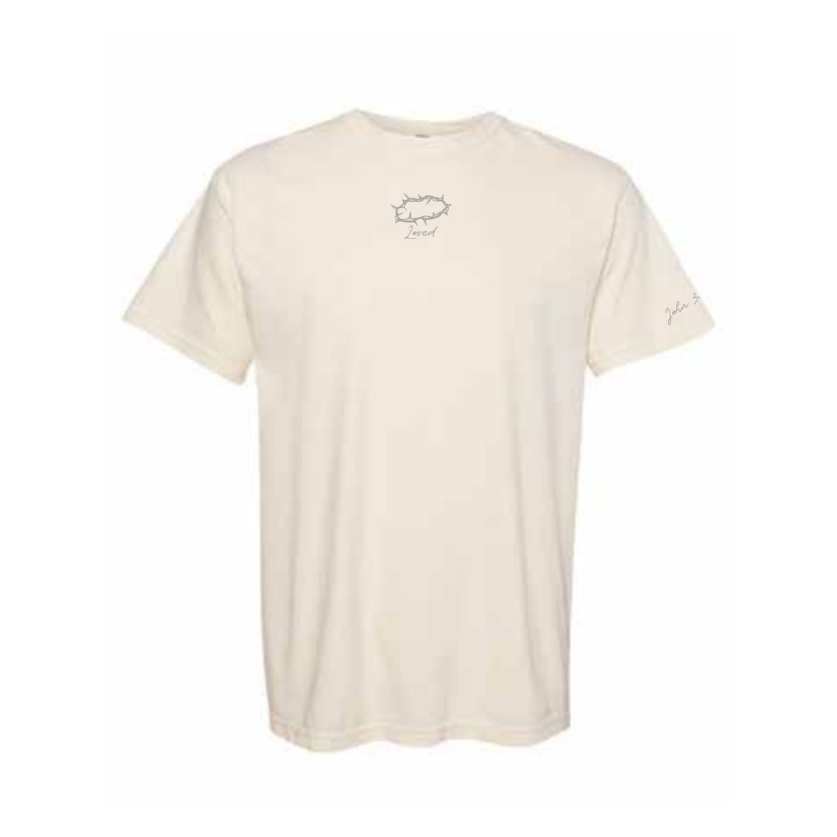 Loved Crown of Thorns Tee in Ivory - front