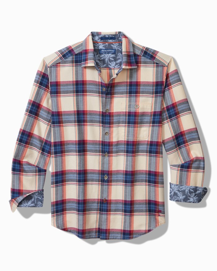 Canyon Beach Window Pane Stretch Flannel Shirt
