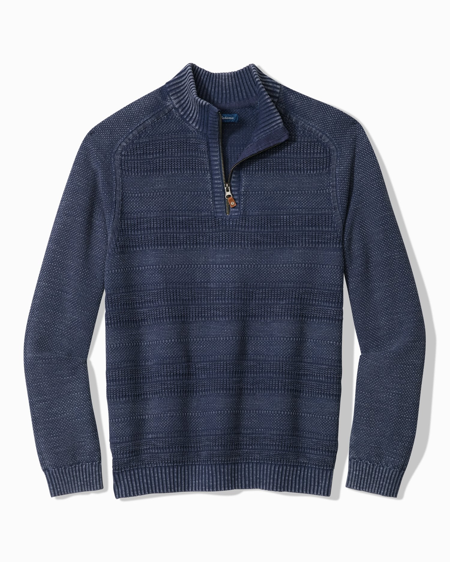 Saltwater Tides Textured Half-Zip Sweater