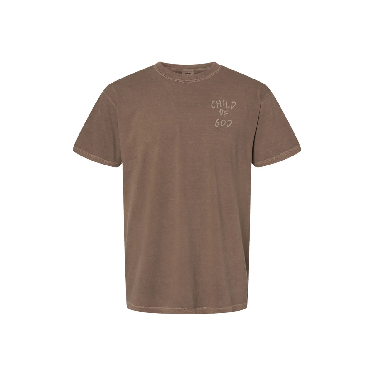 Child of God Tee in Espresso Brown - front