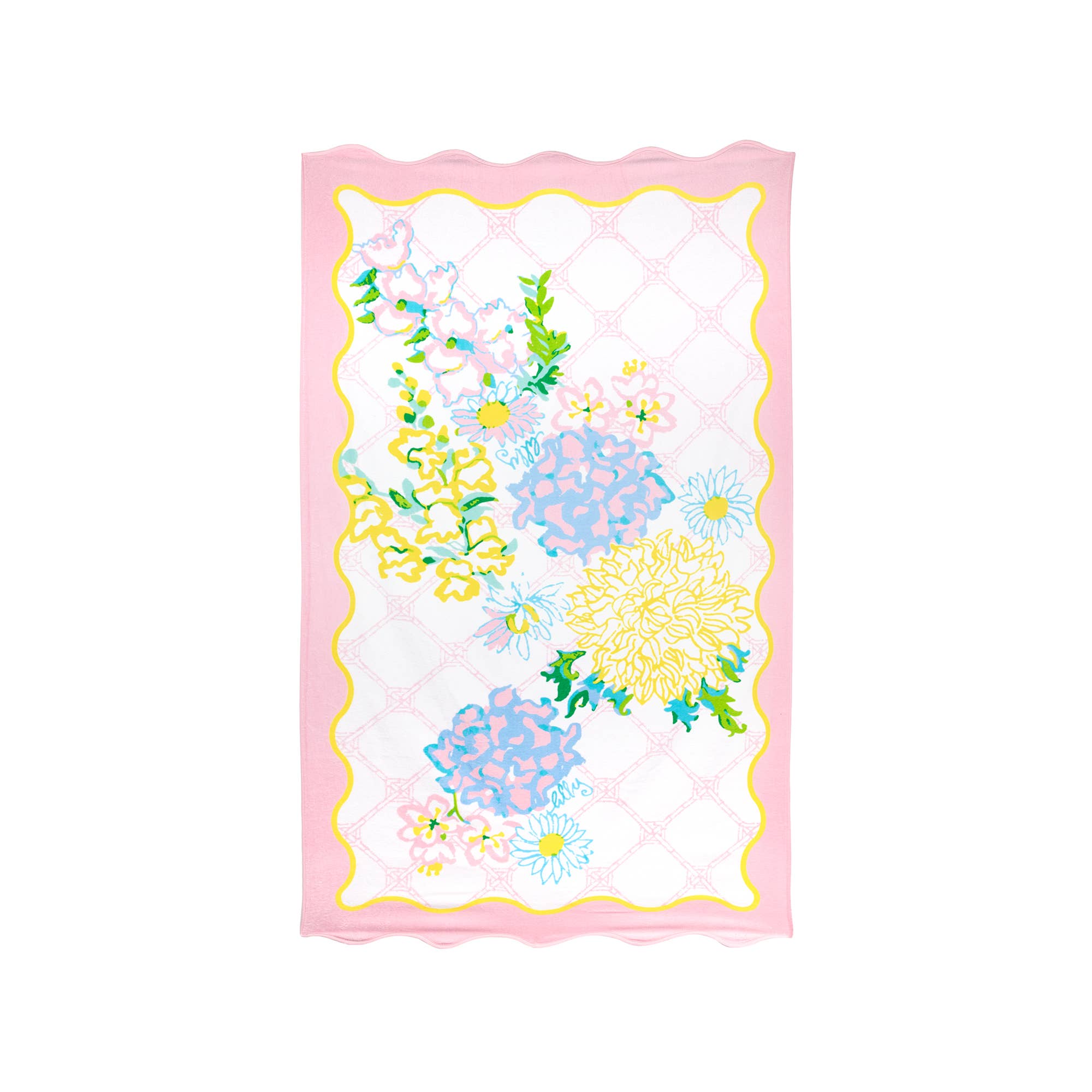 Scalloped Beach Towel, Lilly Garden Home