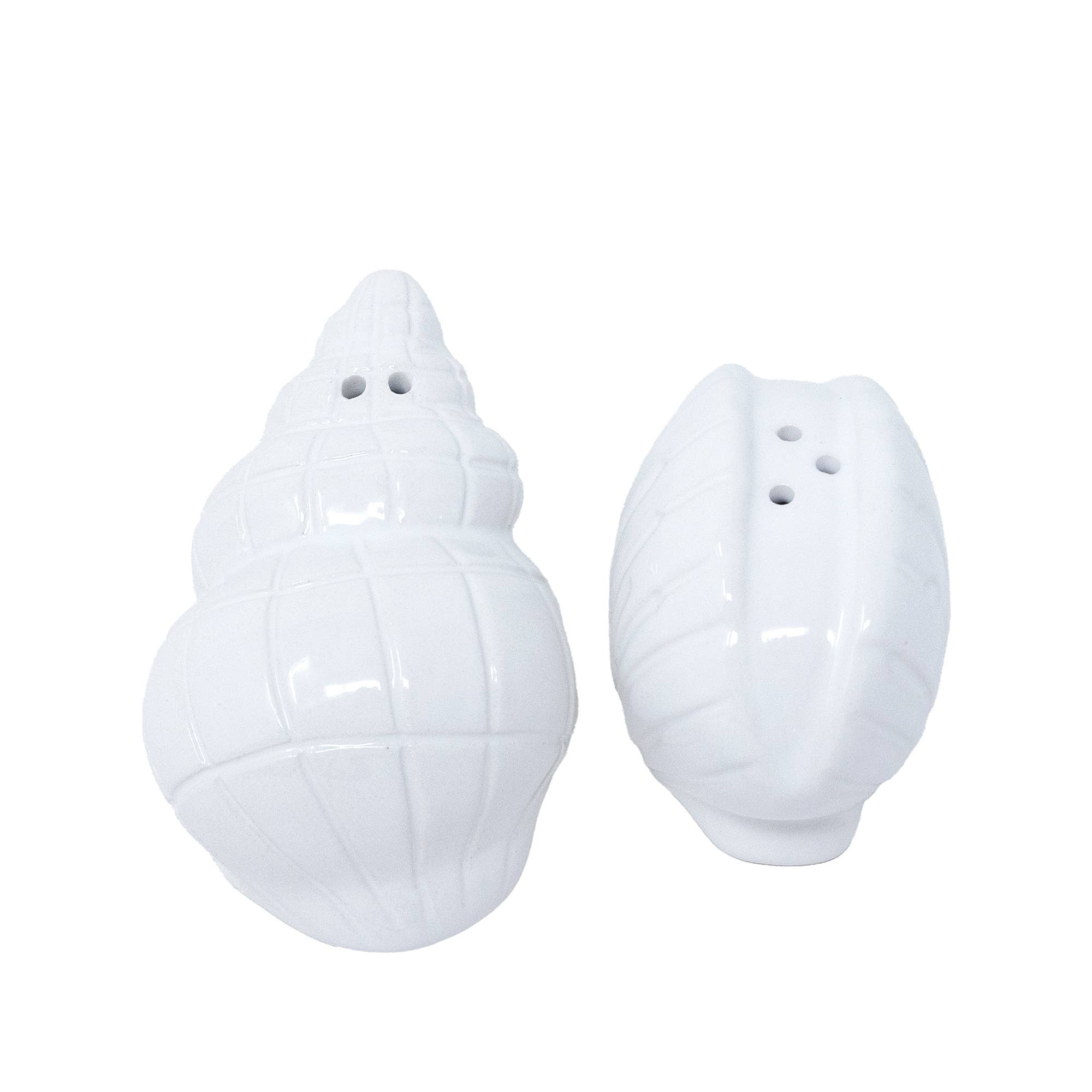 Ceramic Salt and Pepper Shakers, Resort White
