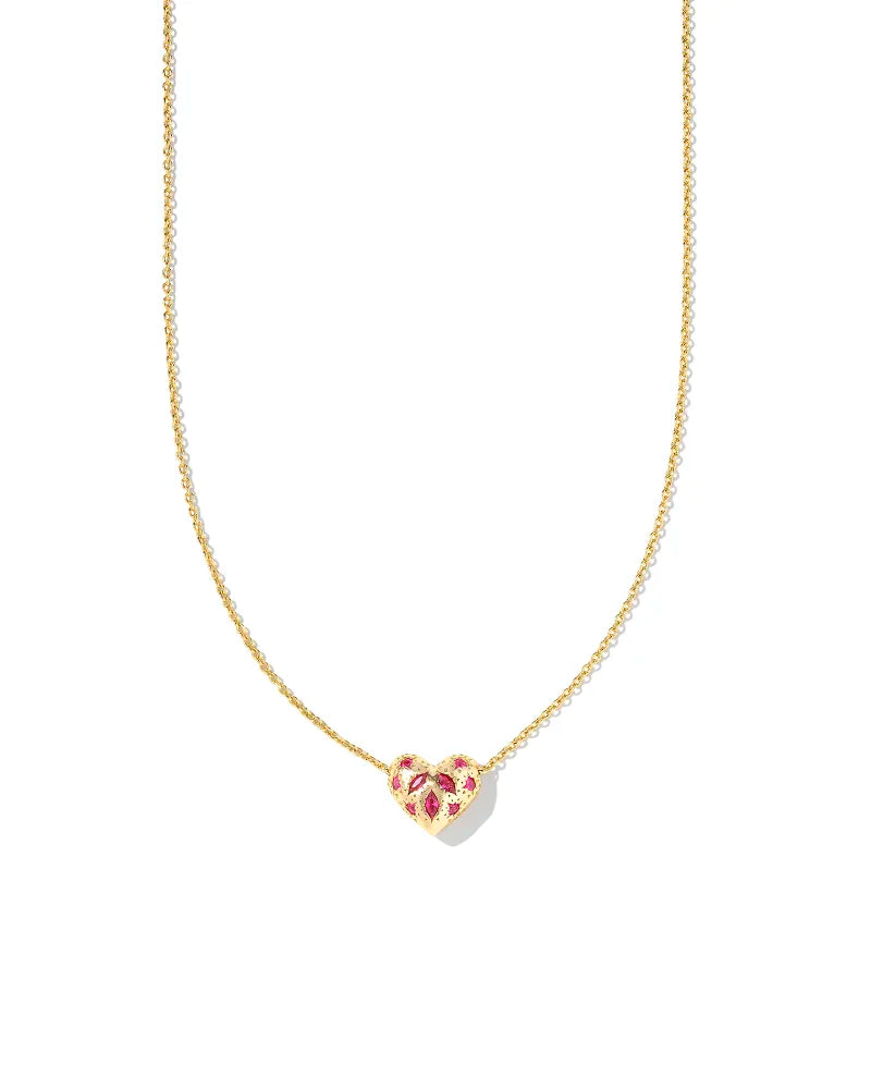 Holland Gold Heart Short Pendant Necklace