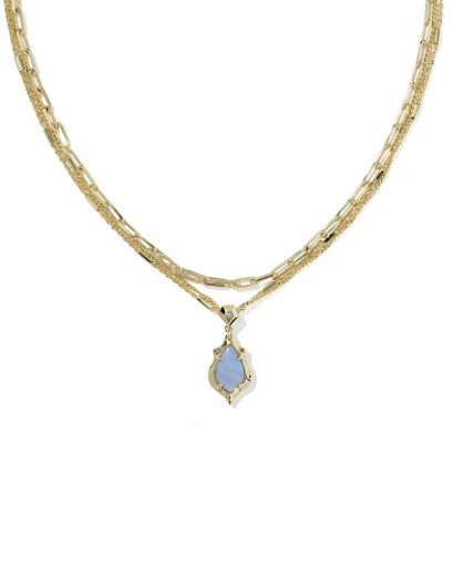 Adriana Scallop Frame Multi Strand Necklace