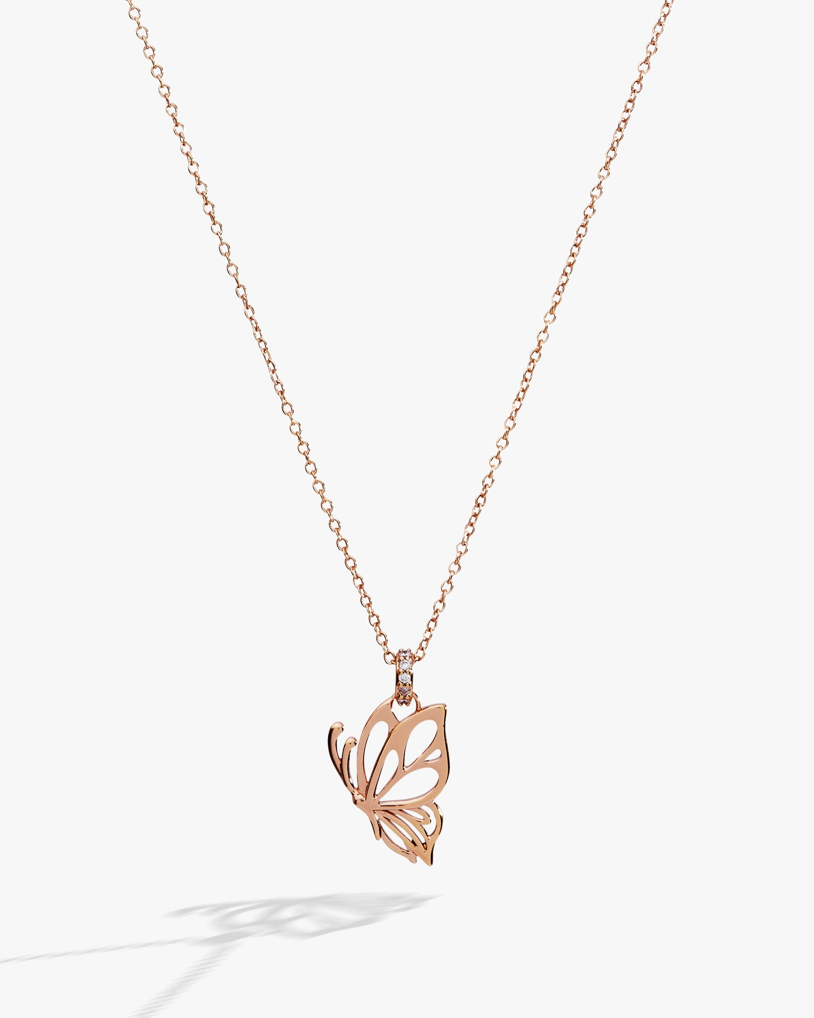 Goliath Butterfly Openwork Pendant Necklace