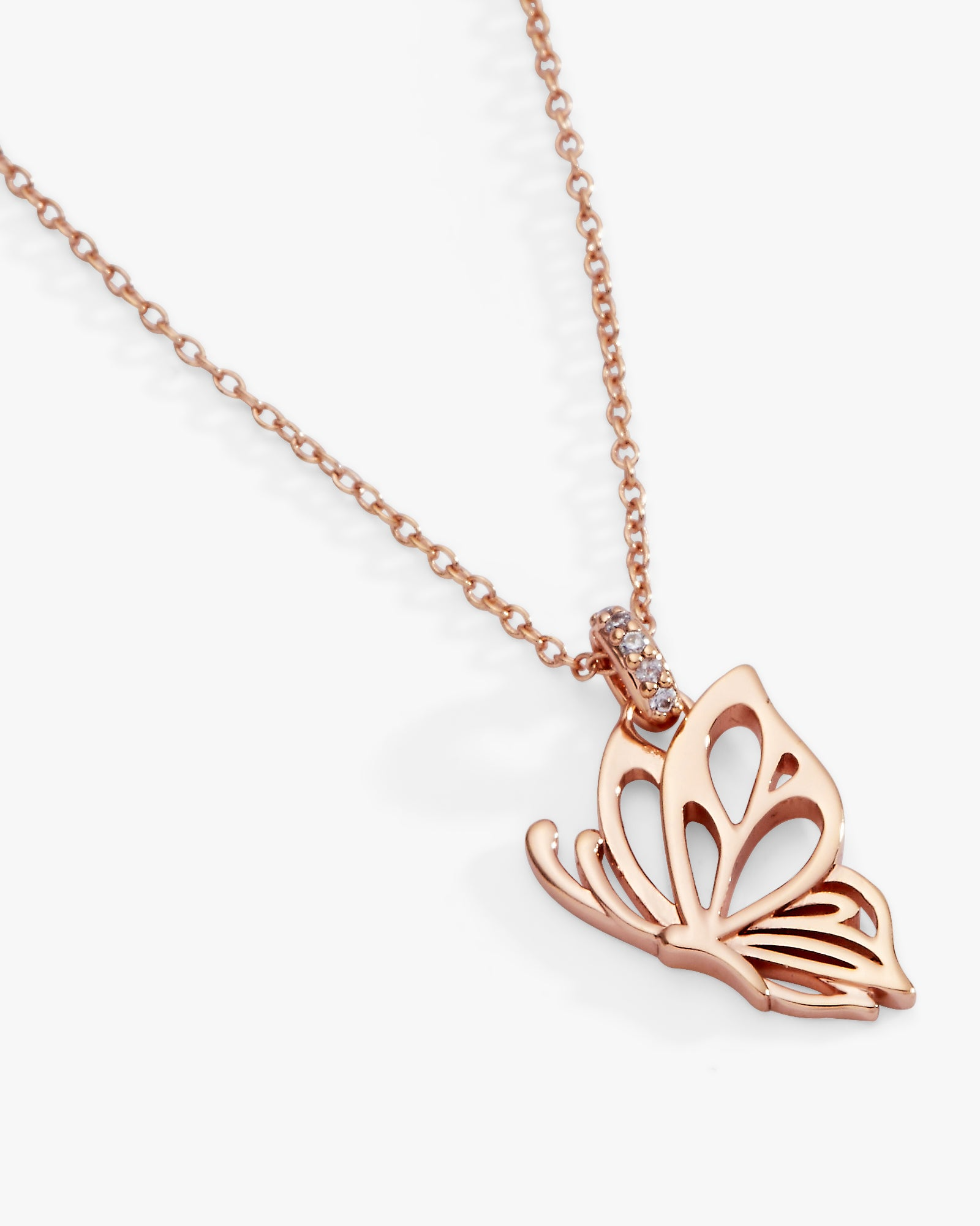 Goliath Butterfly Openwork Pendant Necklace