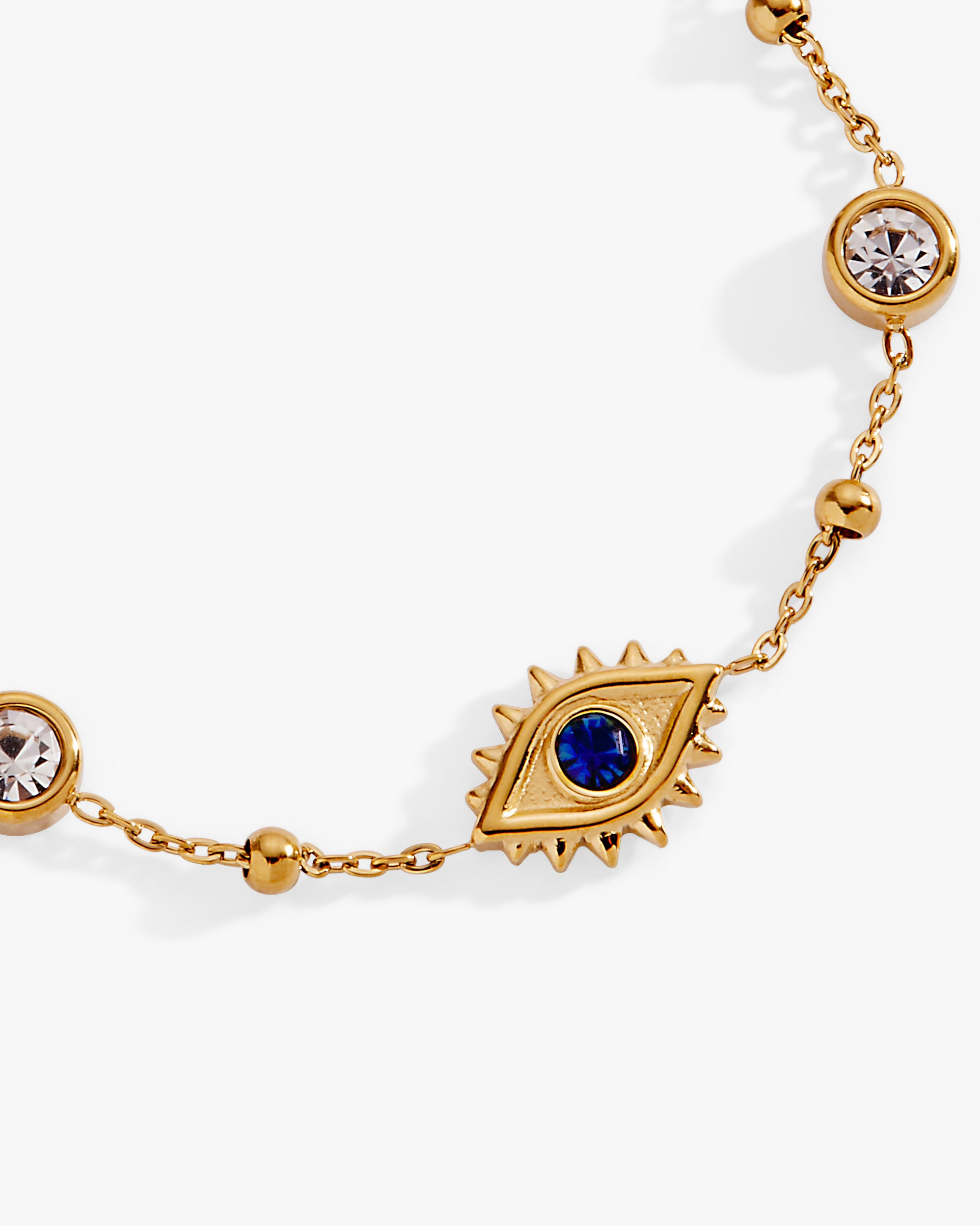 Evil Eye Crystal Stone Chain Bracelet