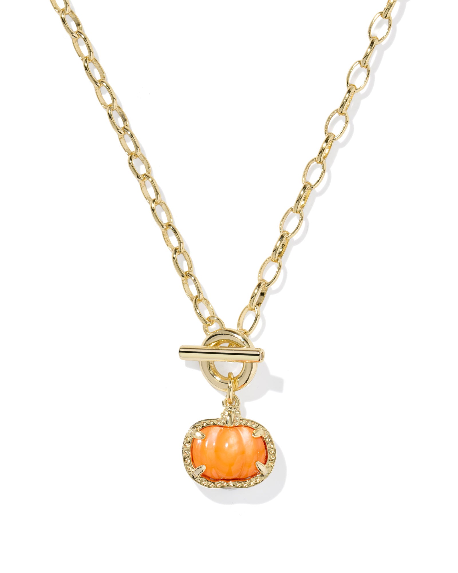 Pumpkin Link And Chain Necklace