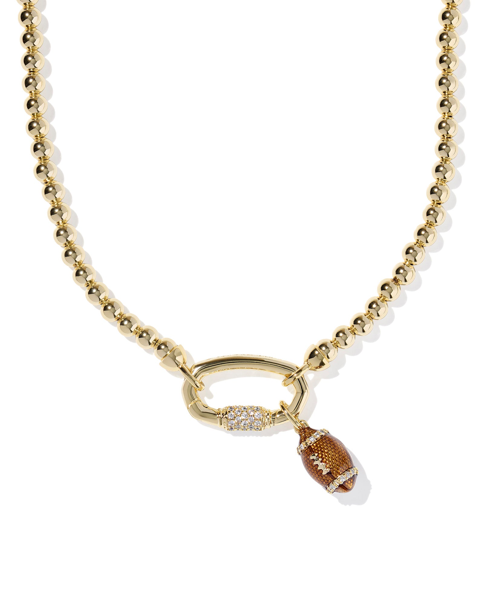 FOOTBALL METAL STRAND NECKLACE